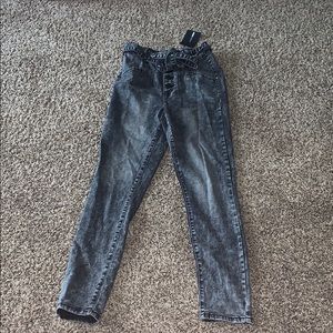 Black and gray “All wrapped up high rise jeans”